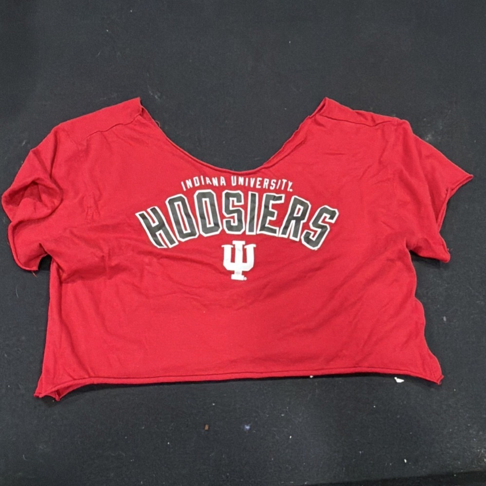 Indiana Hoosiers Red Cropped Shirt NCAA Fan Apparel IU Indiana University